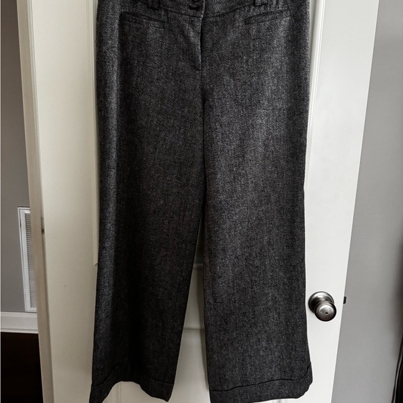 Ann Taylor Black and Gray Signature Fit Trousers; Lined; Sz 14 - Picture 1 of 5